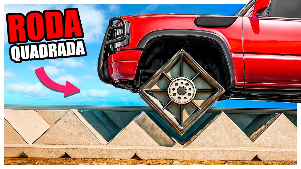 Rodas quadradas conseguem subir escadas?