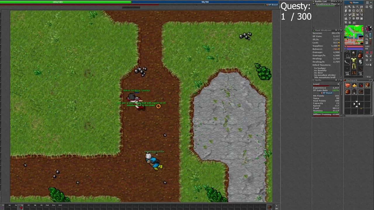 Tibia - wszystkie Questy od zera - RPG