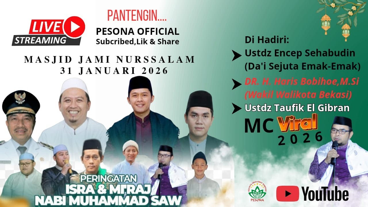 MASJID JAMI NURUSSALAM - PERINGATAN ISRA' MI'RAJ NABI MUHAMMAD SAW 1447 H