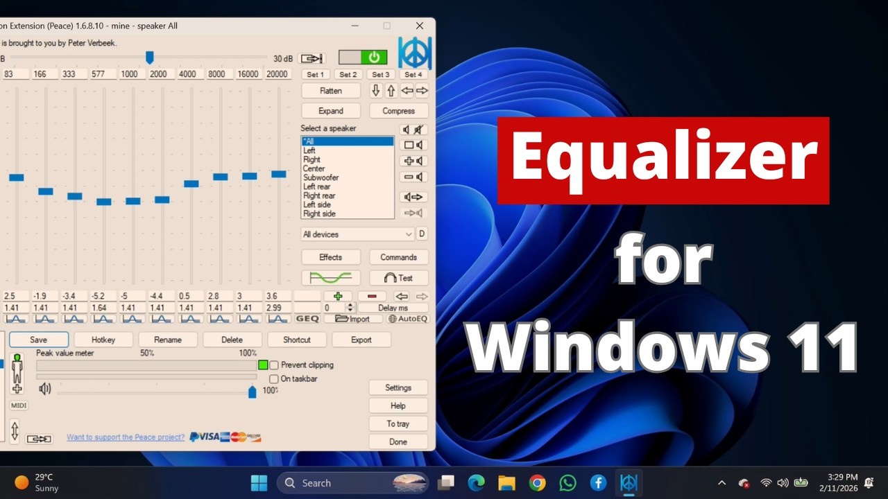 Как установить Equalizer APO в Windows 11