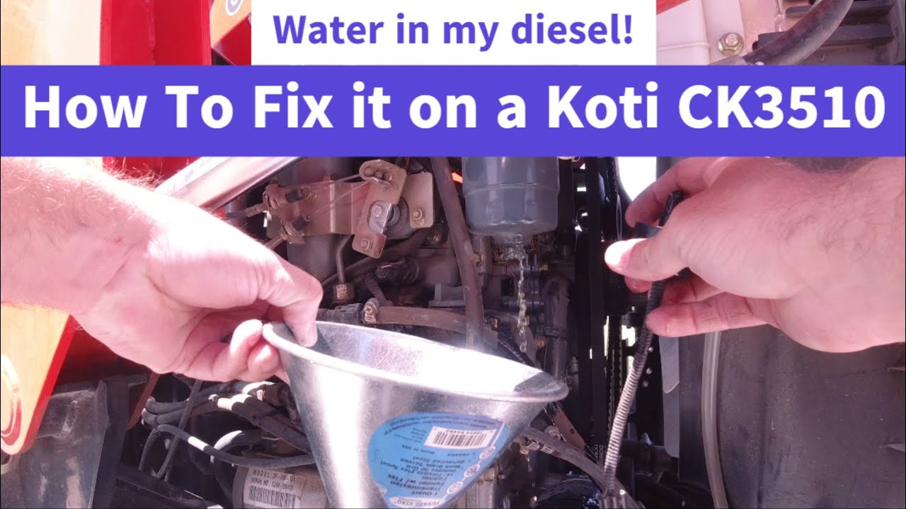 Kioti CK3510SE - Water In Diesel Indicator | How to remove water from your fuel filter