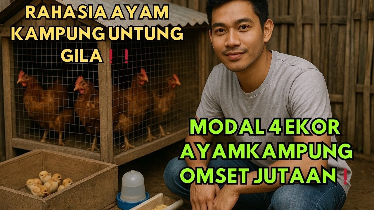 Strategi Jitu Ternak Ayam Kampung Modal 4 Indukan, Omzet Jutaan Rupiah ❗️❗️