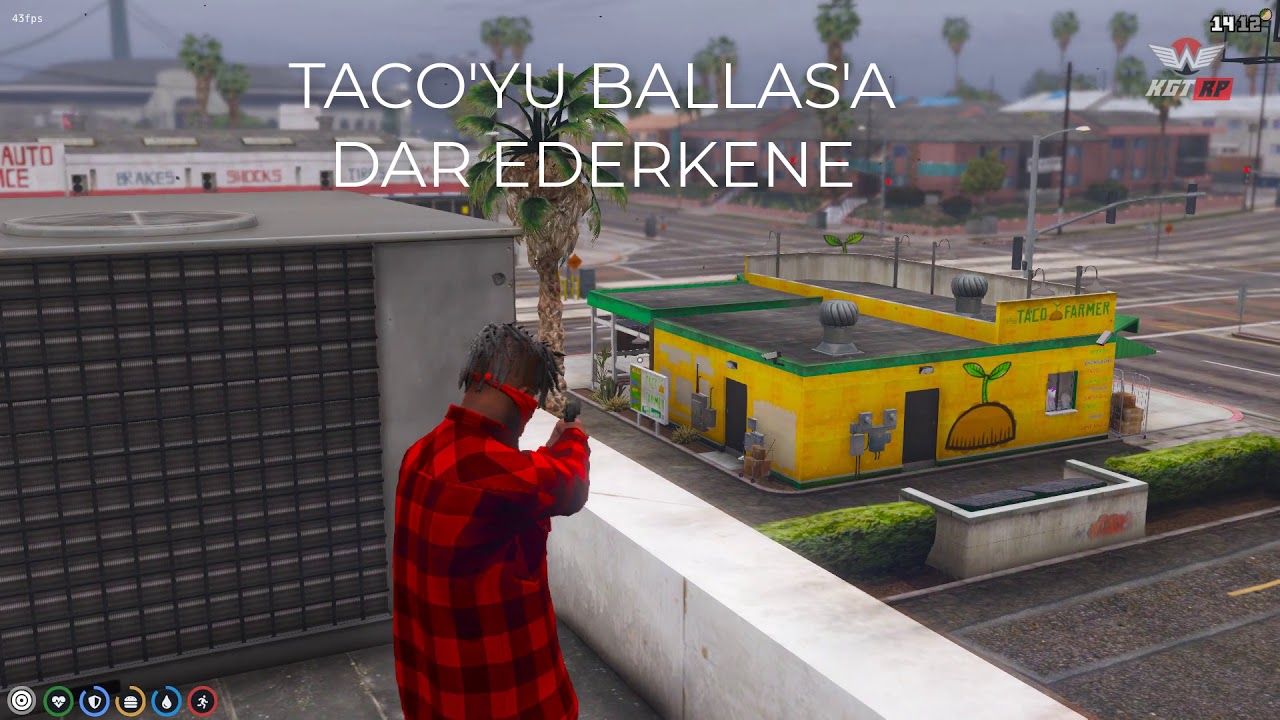 187 JT Bloods, Hile BALLAS ve diğerleri ile TACO WAR | Fivem Troll
