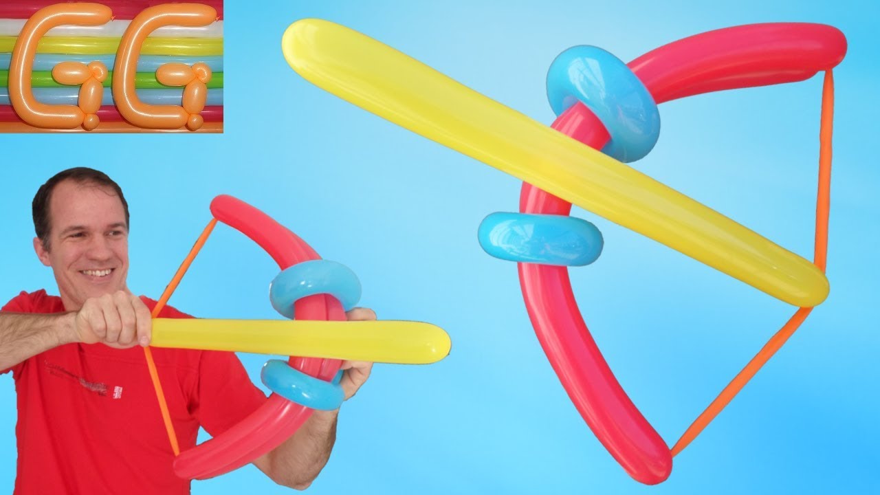 arco y flecha con globos - globoflexia facil - figuras con globos