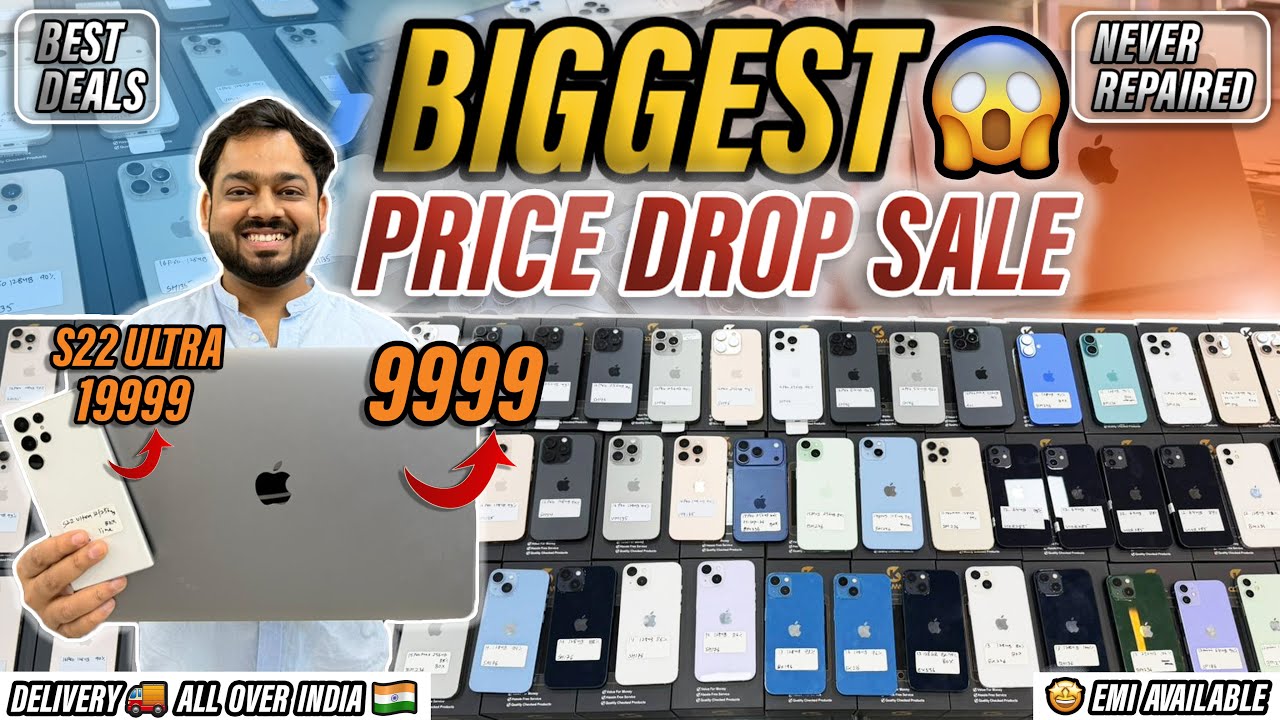 BIGGEST SALE EVER 🤩| Cheapest iPhone Market in Delhi 😱| Second Hand Mobile | @sk_communications_ 🔥