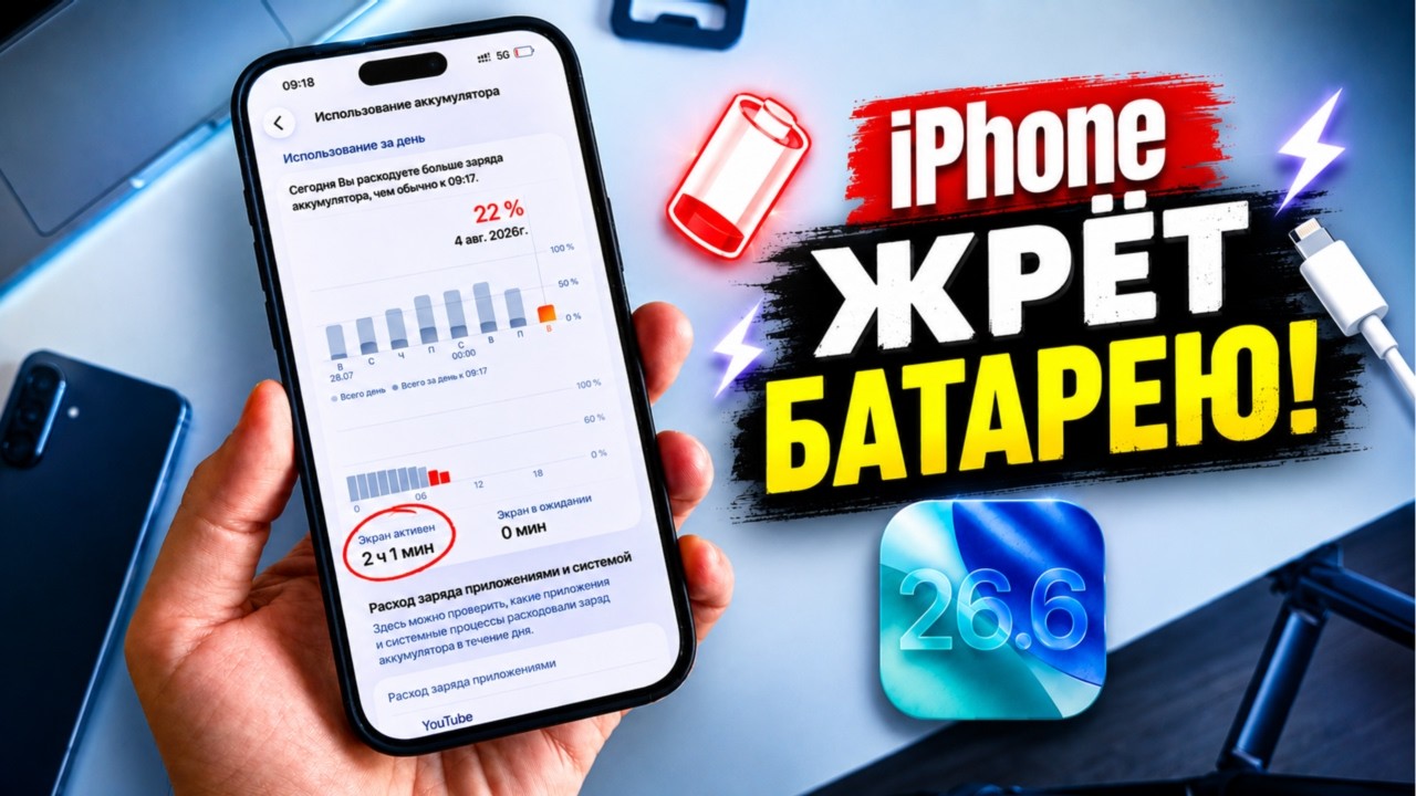 iOS 26.6 - Как исправить разрядку аккумулятора на iPhone?