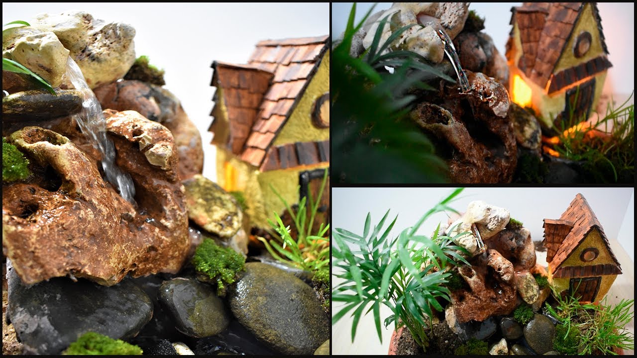 How to make Fairy Garden with Water Feature