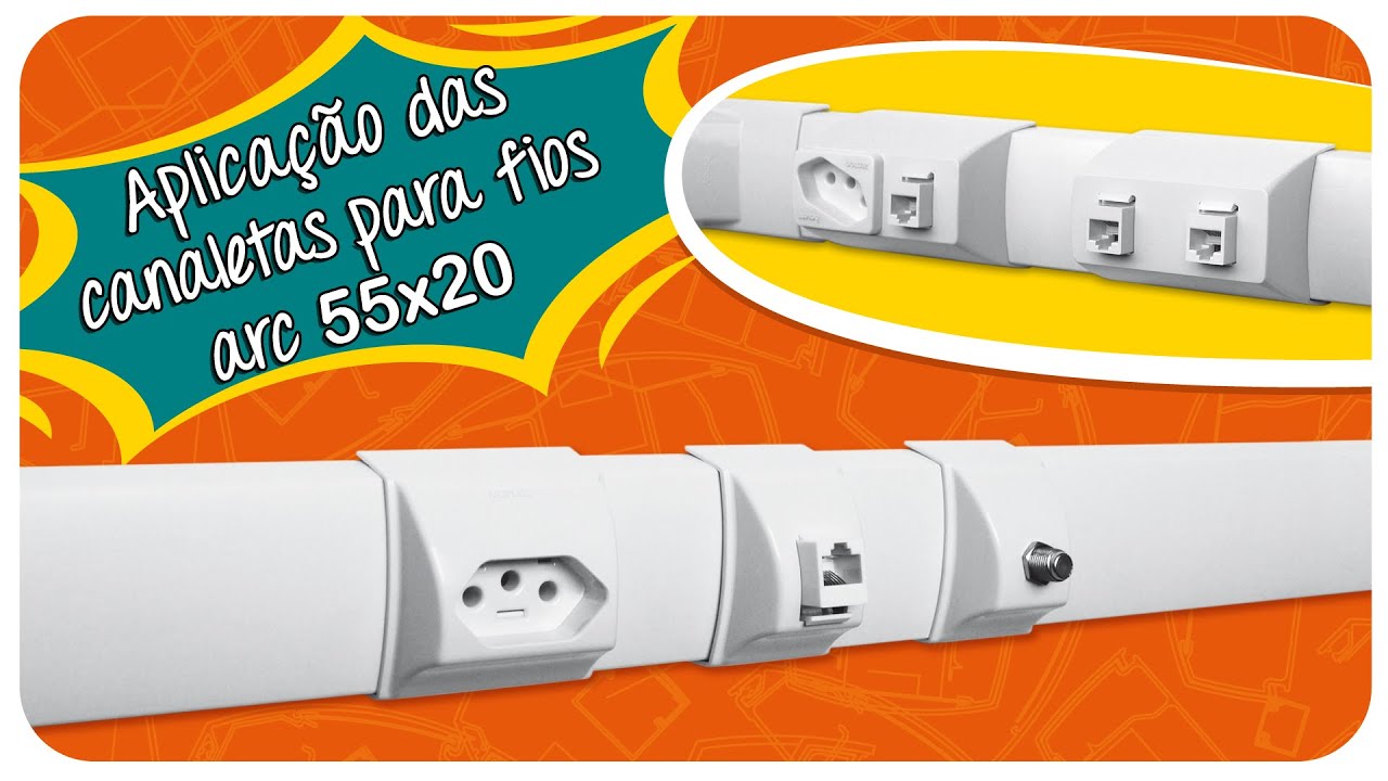 Aplicações da canaleta para fios ARC 55x20 Parcus