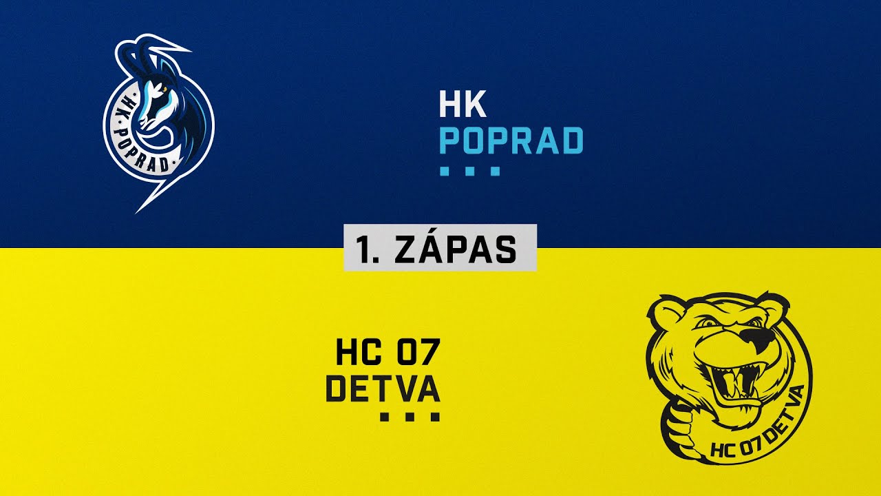 1.zápas štvrťfinále HK Poprad - HC 07 Detva HIGHLIGHTS