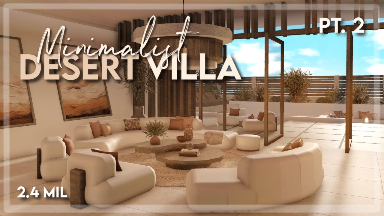 Bloxburg | Minimalist Desert Villa - Speedbuild (Part 2/2)
