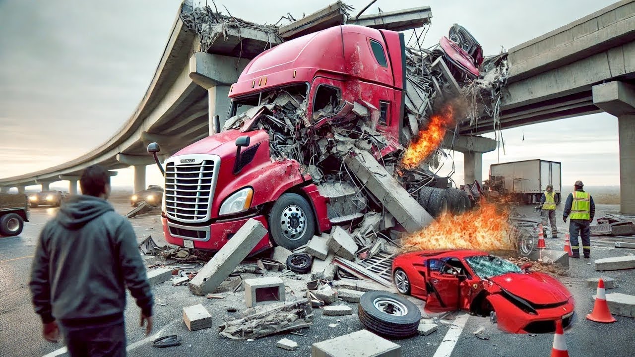 Truck Driver Fails Caught on Camera | Idiot Truckers Compilation 2025