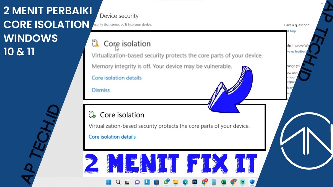Bagaimana Cara perbaiki Core Isolation pada Windwos 11| How Fix Core Isolation Windows 11