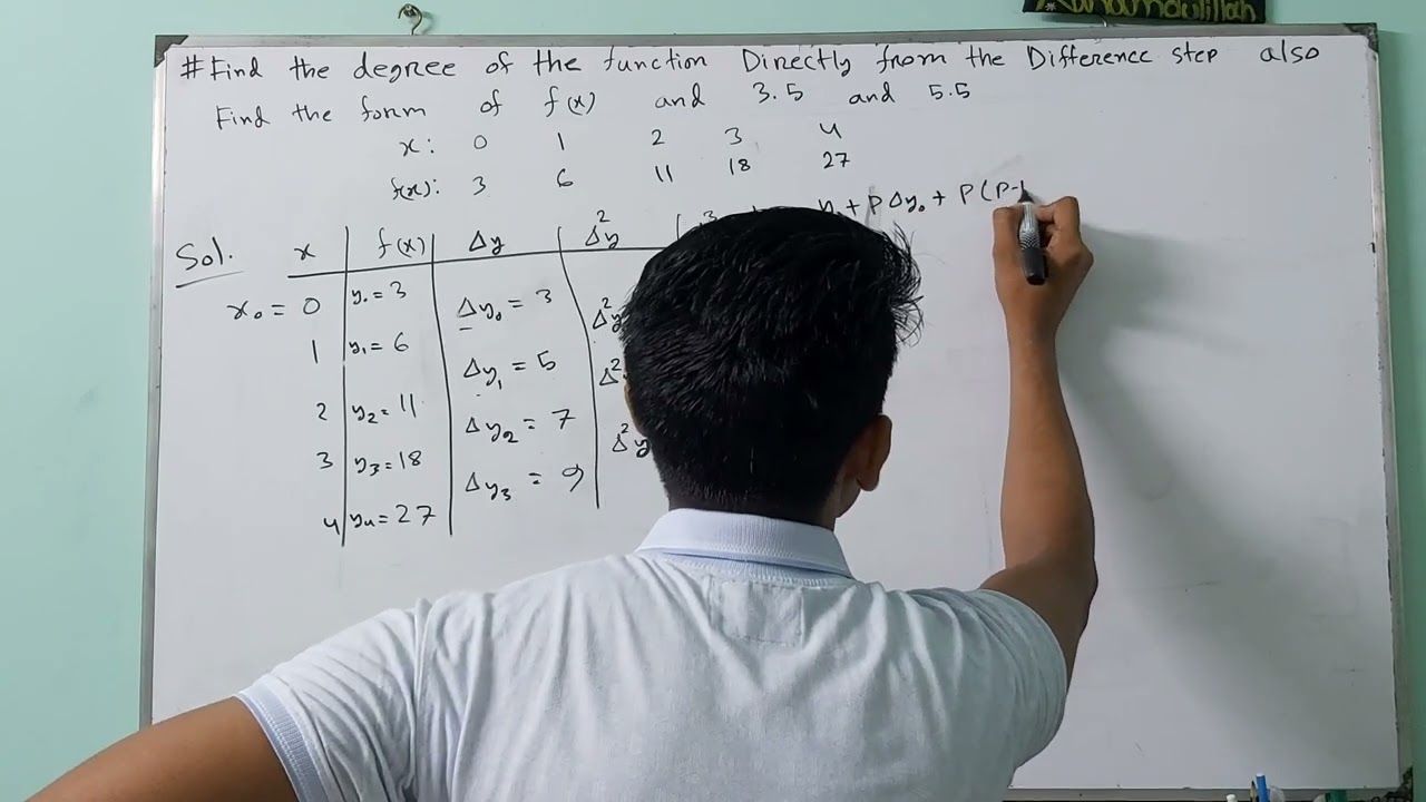3.Newton’s Forward Difference Interpolation: Example 1 | Numerical Analysis