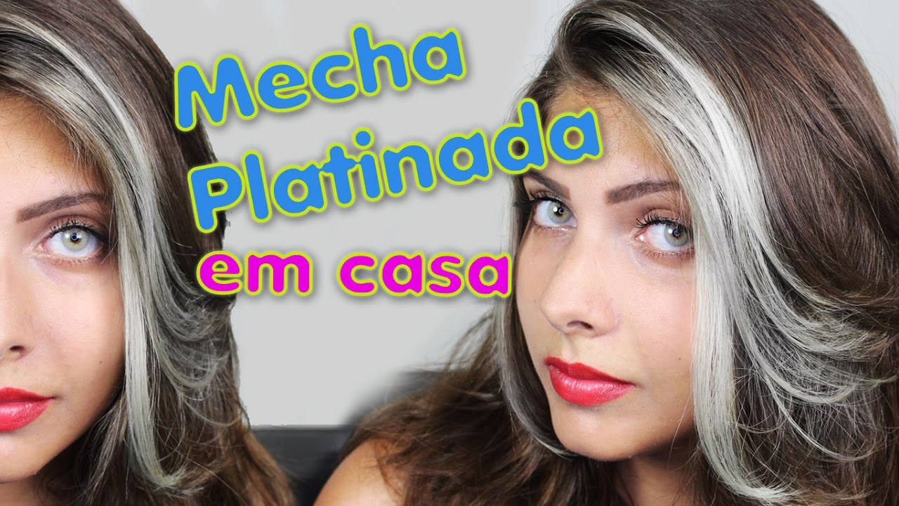Tutorial Cabelo Platinado em casa | Mecha na Franja