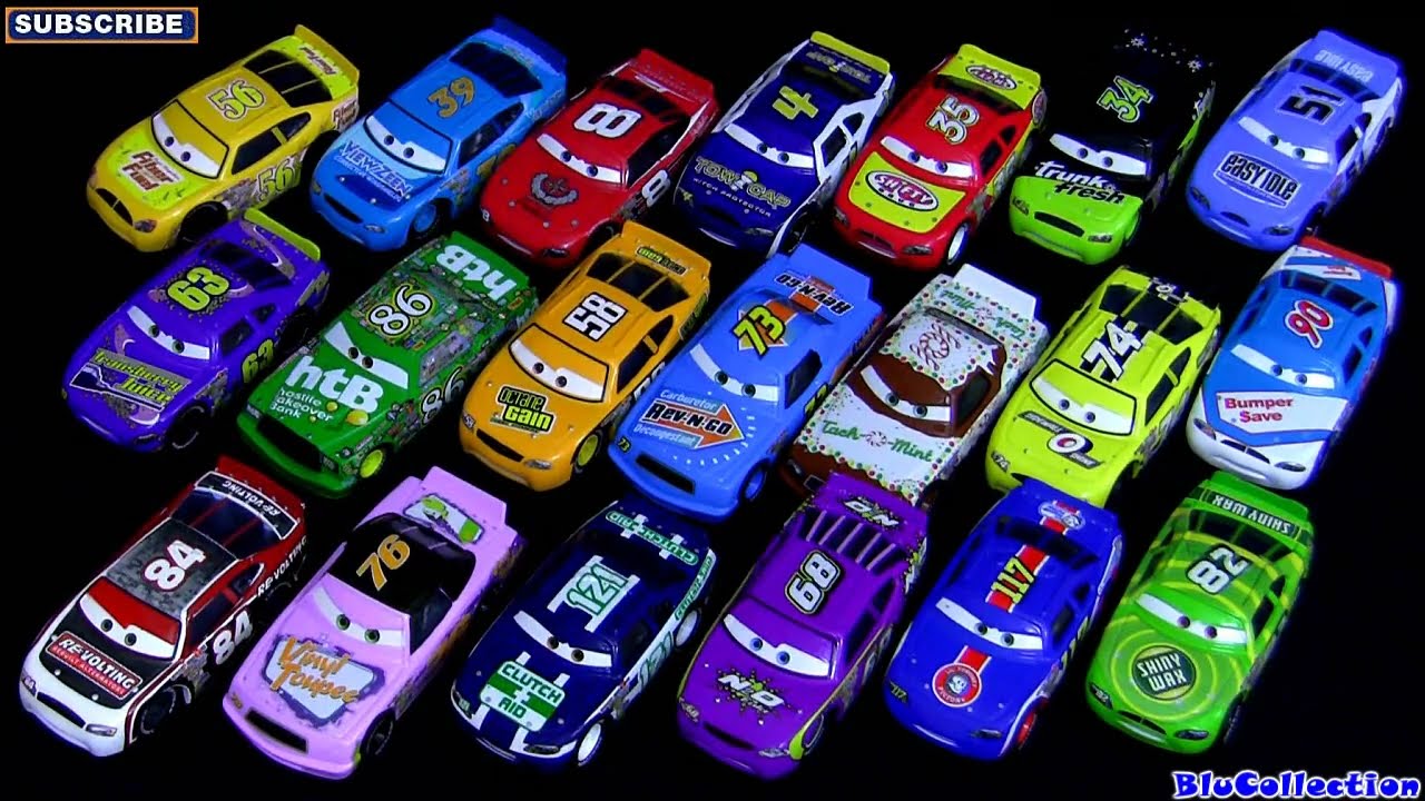 20 Cars Piston Cup Racers Synthetic Rubber Tires Kmart K-day Race Cars Collection Disney
