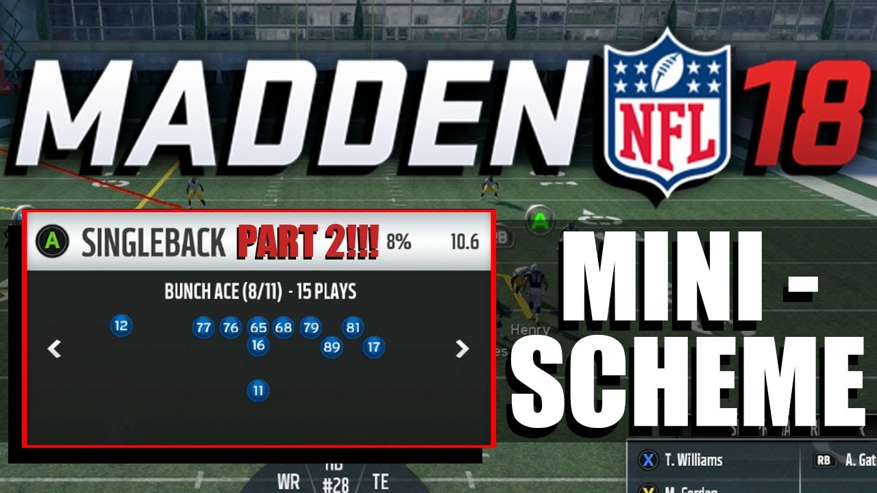Madden 18 Mini-Scheme PART 2!!  Singleback Bunch Ace | NE Playbook