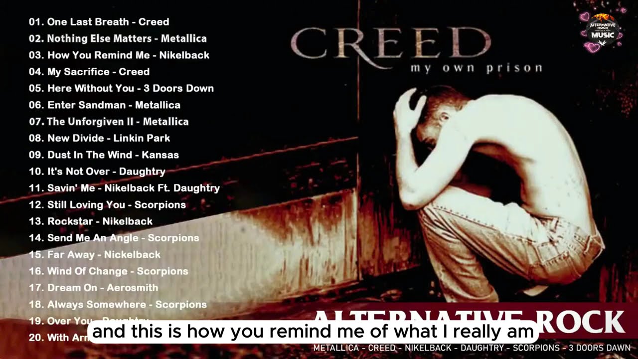 Creed, Linkin Park, Metallica, Nickelback, Green Day, Coldplay💕Alternative Rock Greatest Hits 2000's