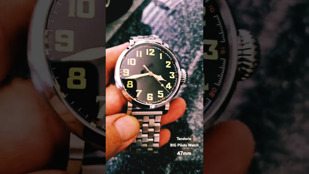Tandorio BIG Pilots Watch 47mm NH35 Sapphire #tandorio