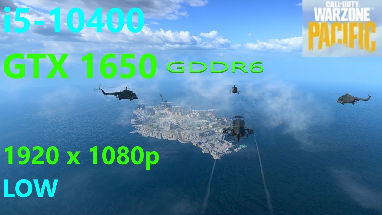 WARZONE _ GTX 1650 _ i5-10400 _ 1080p LOW _ Pacific, Rebirth Island