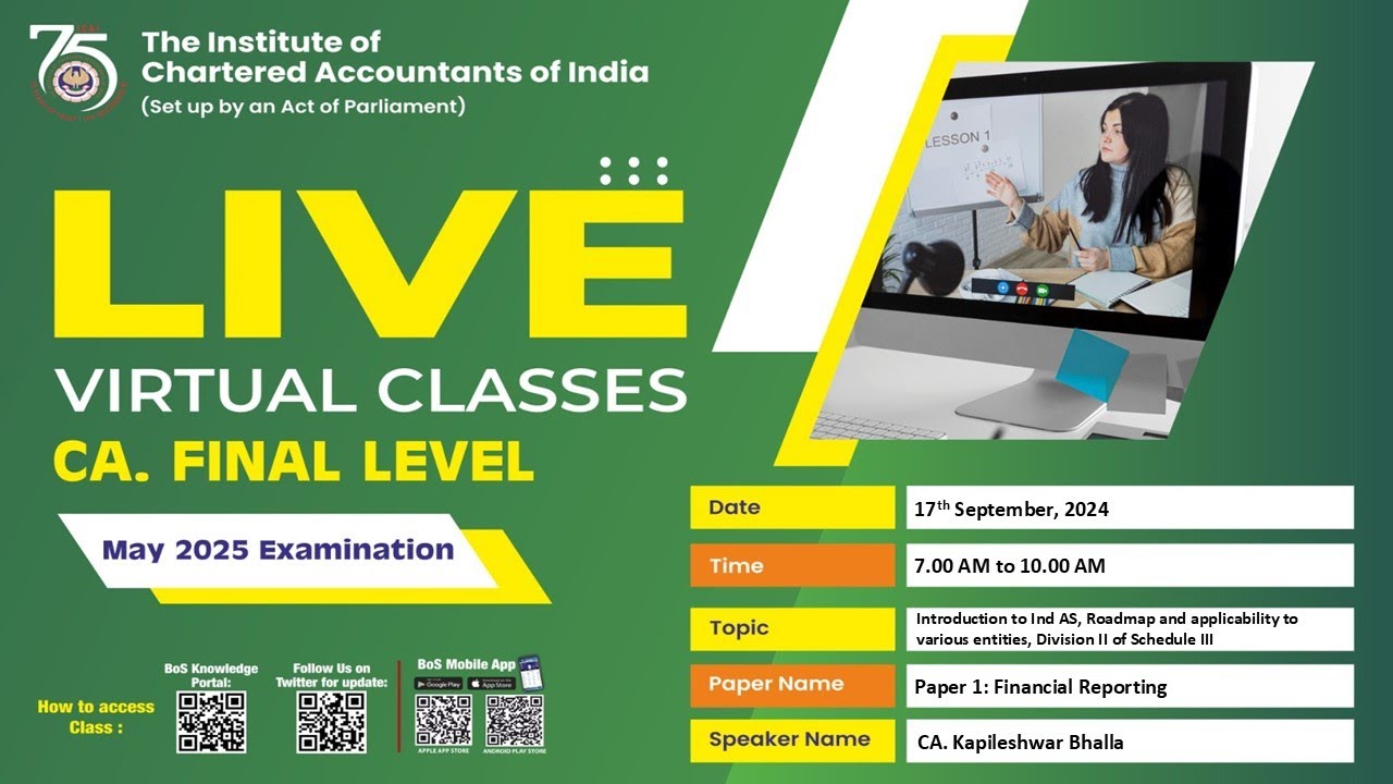 Final Paper 1: FR | Topic: Introduction to Ind AS, Roadmap and...| Session 1 | 17 Sep, 2024