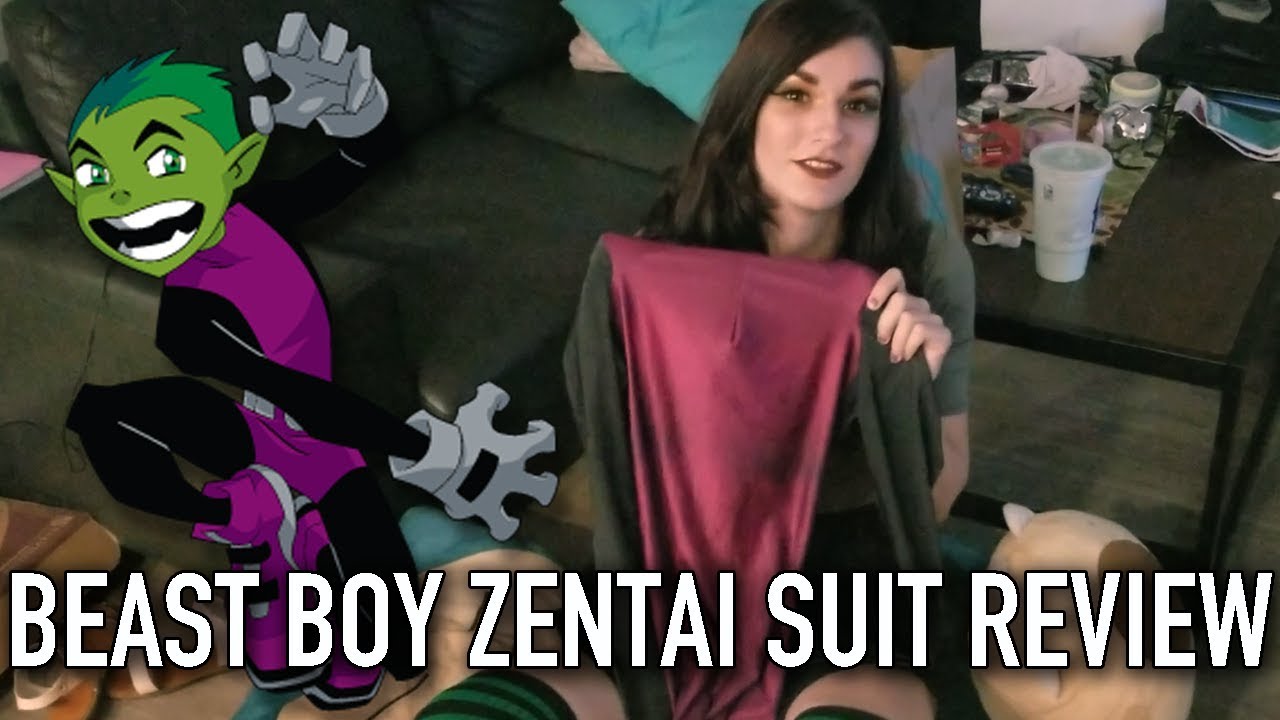 Zentai Zone Unboxing with Jestina Keys - Beast Boy