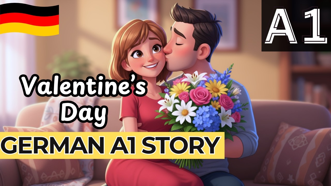 Learn German A1 | Romantic Valentine's Story | Simple & Fun! (With Eng)