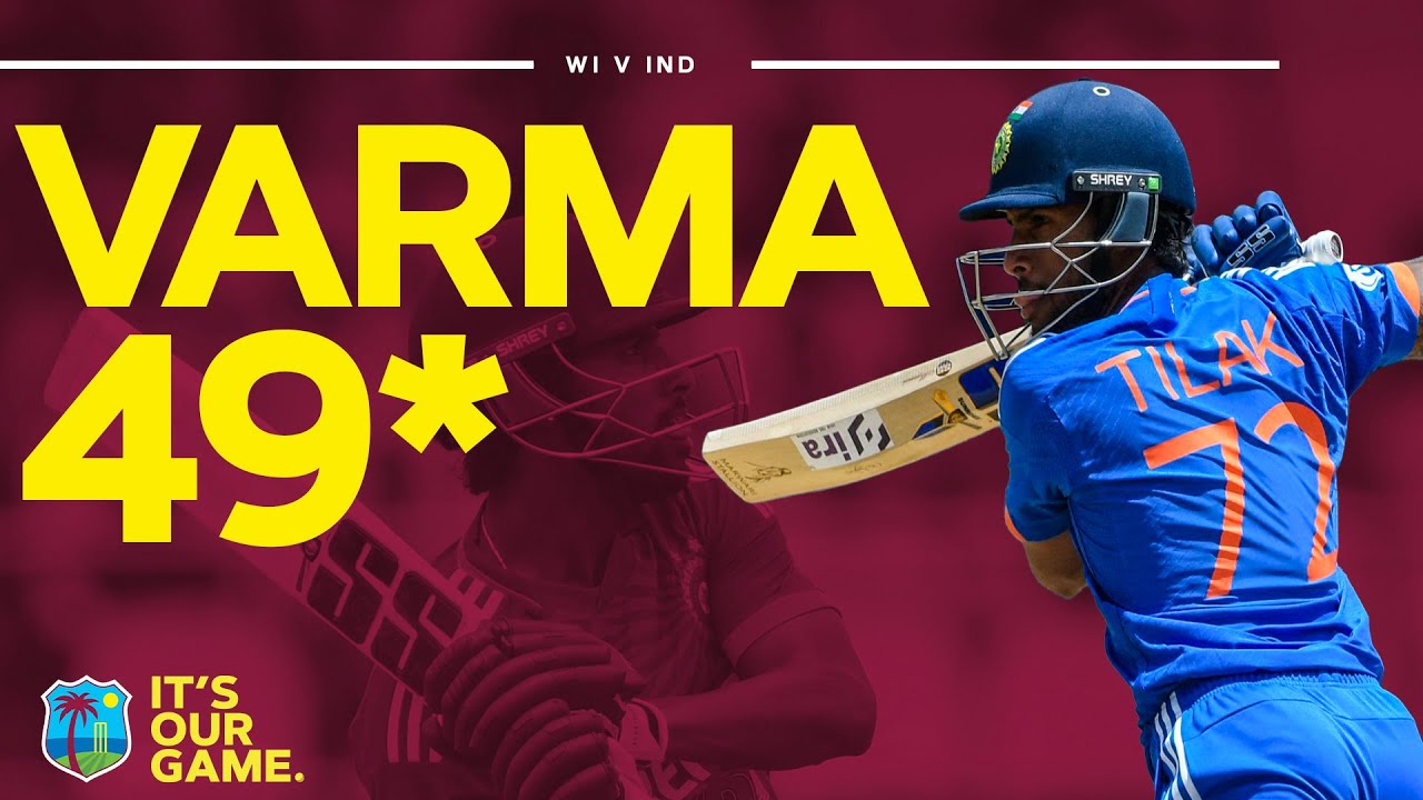 🏏 Timing and Placement | Tilak Varma Scores Impressive 49 Not Out | West Indies v India 3rd T20I