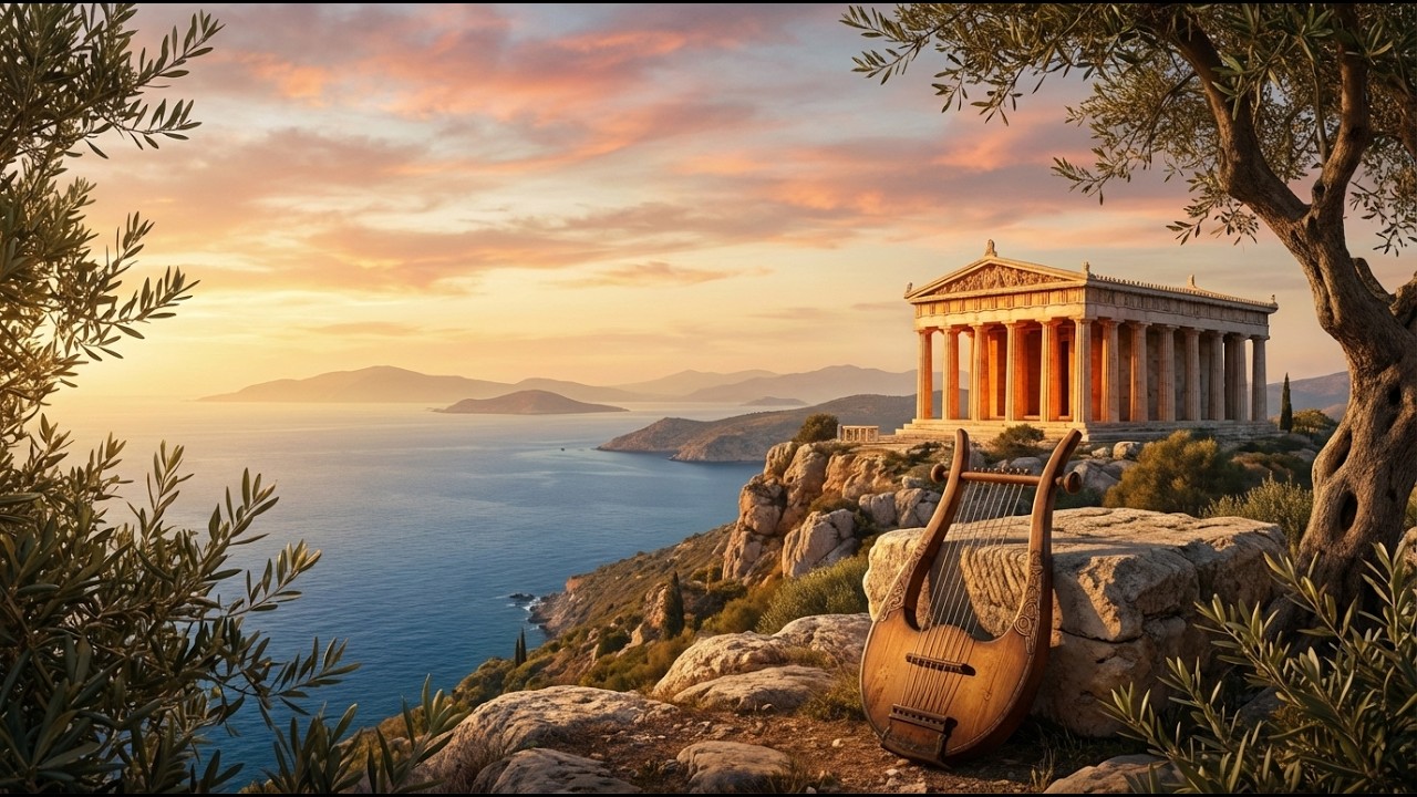 1 Hour of Ancient Greek Music | Lyre, Aulos & Aegean Winds | Epic, Sacred & Peaceful