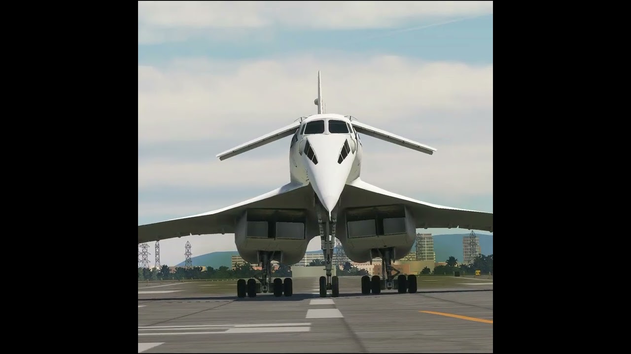 Beautiful Tu-144 Flight Takeoff From The Airport Runway | 4K UHD | MSFS
