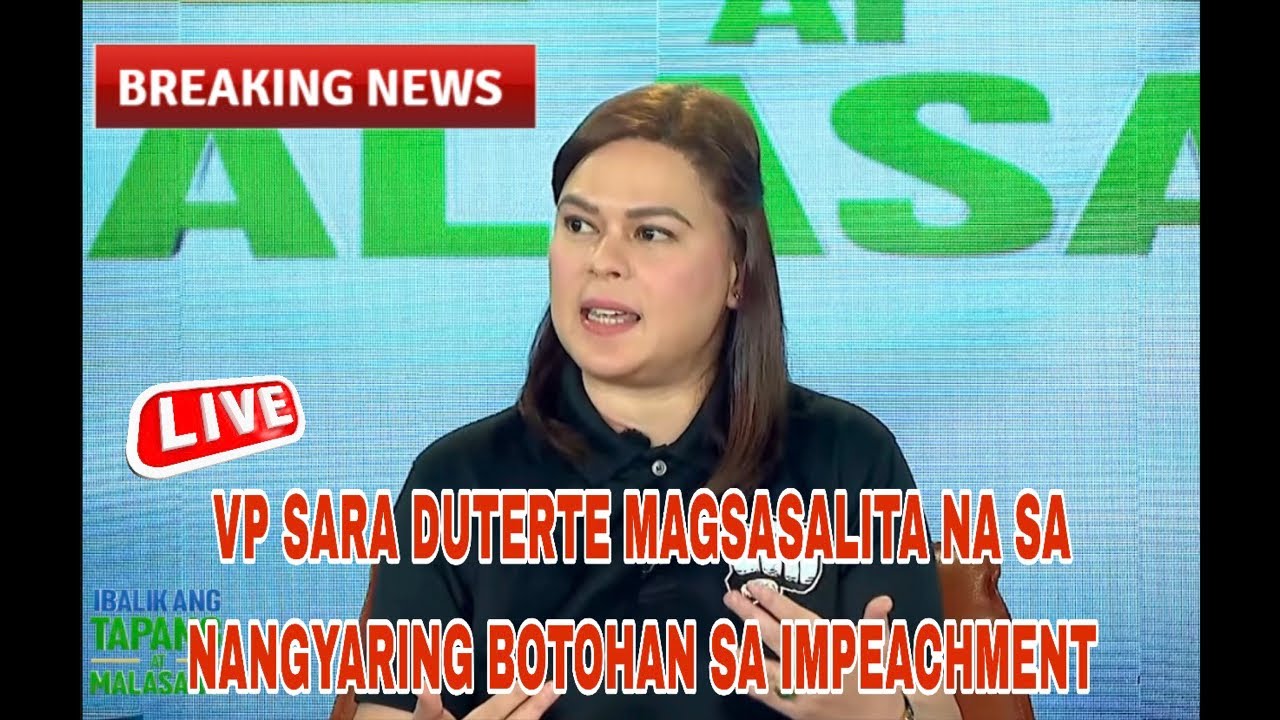 LIVE!VP SARA DUTERTE NAGSALITA NA SA NANGYARING HEARING SA CONFiDENTIAL FUNDS!!