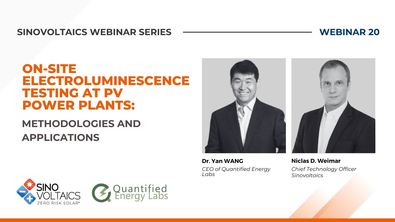 On-site Electroluminescence Testing at PV Power Plants | Solar Webinar #ELtest