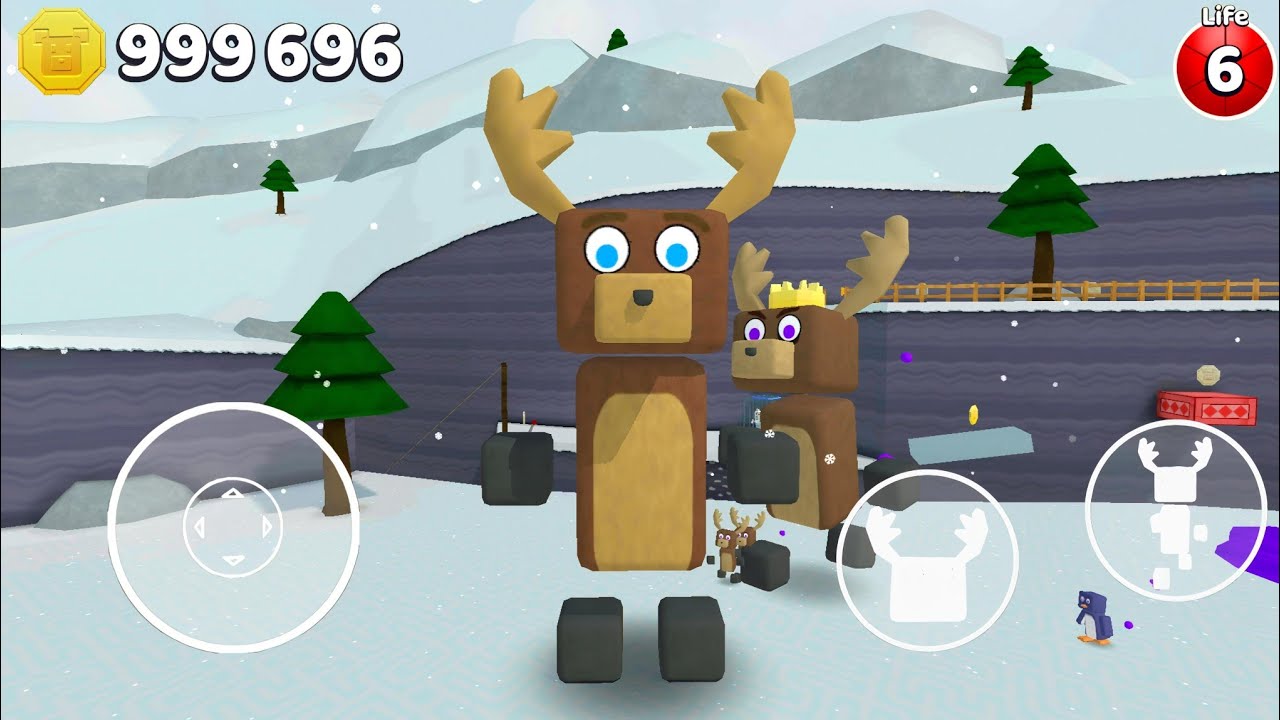 New Big Reindeer VS King Reindeer Boss Secret Places - Super Bear Adventure Gameplay Walkthrough