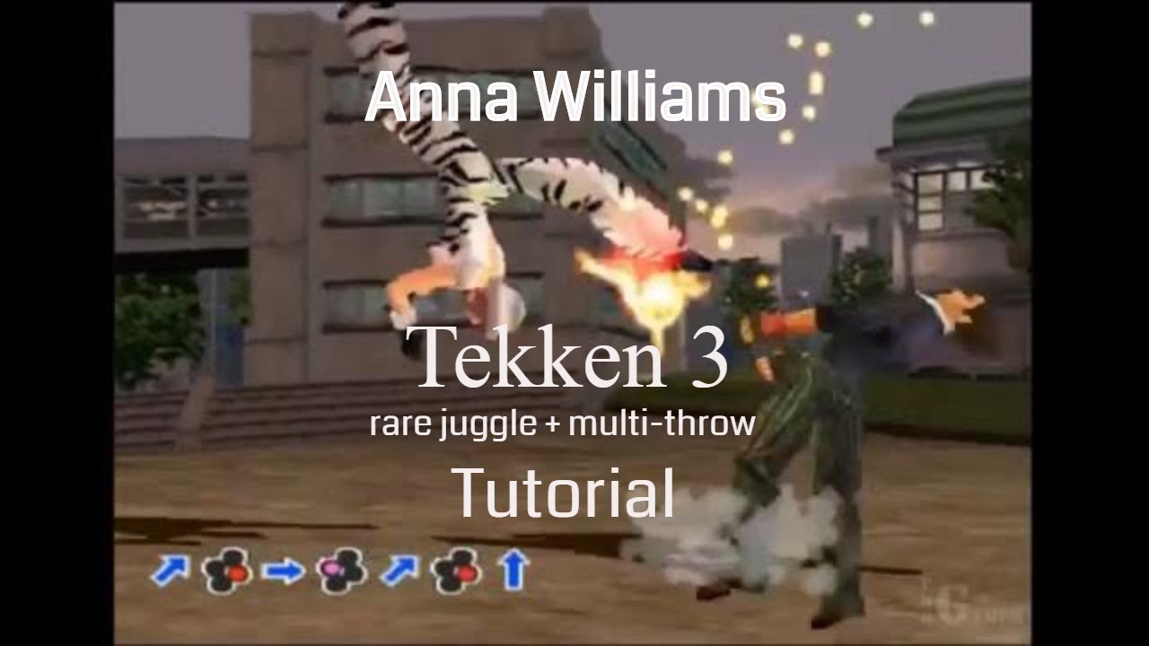 Tekken 3 Anna Williams juggles + multithrow tutorial 1080p HD