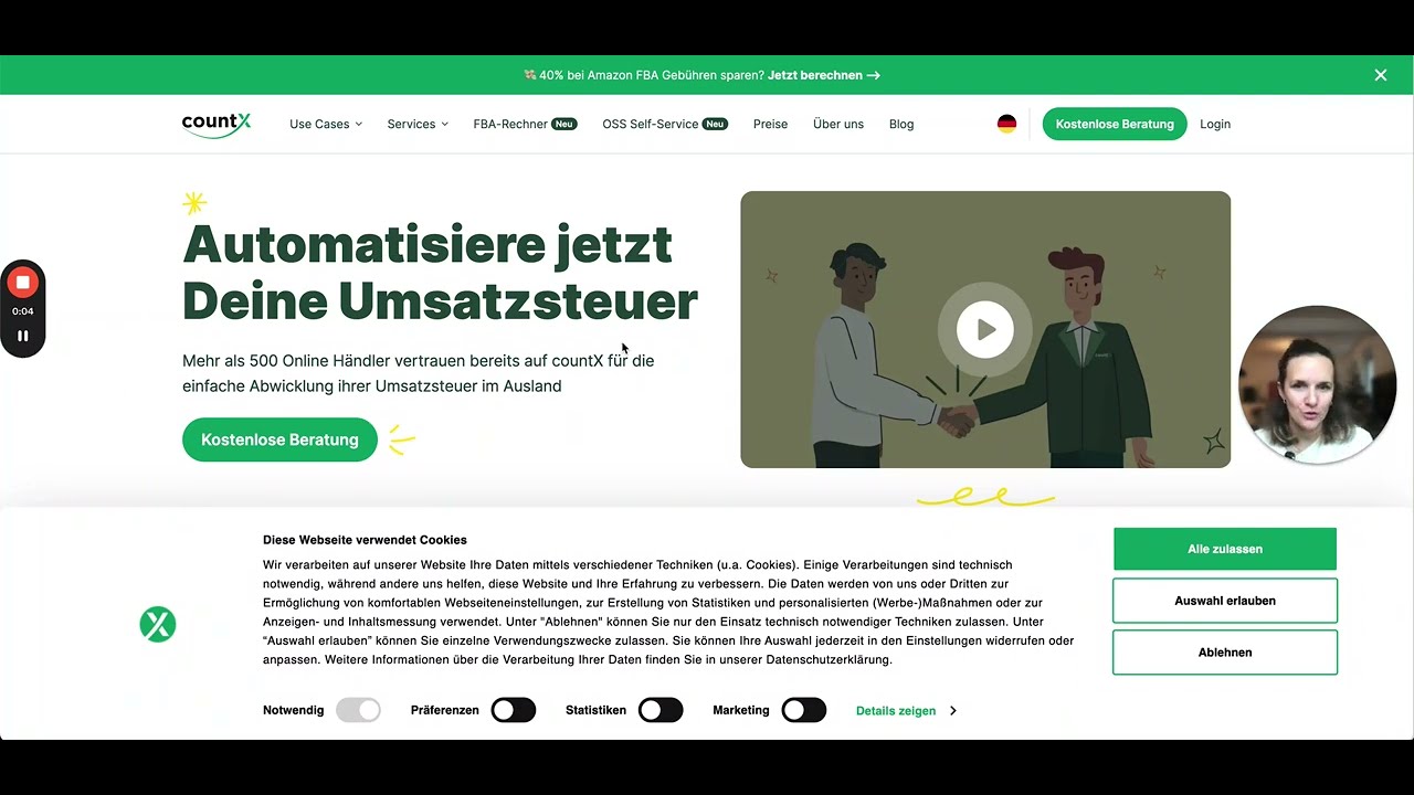 Effizientes countX Onboarding f&uuml;r E-Commerce-H&auml;ndler am Beispiel eines CE-FBA Kunden