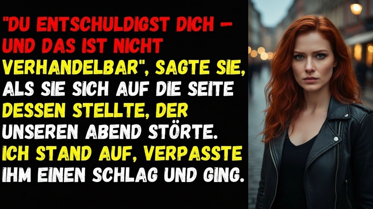 ⚡ Du entschuldigst dich — und das ist nicht verhandelbar , sagte sie, als sie sich auf die