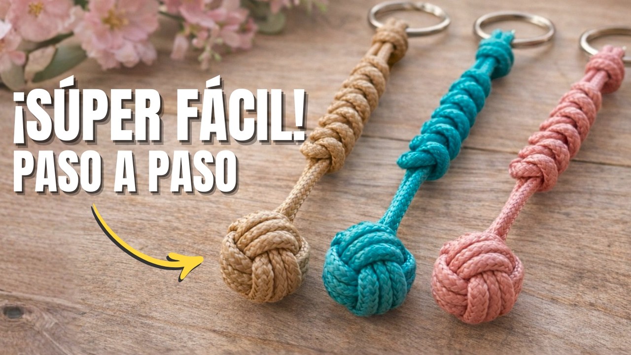 Llavero PUÑO DE MONO en Macramé: ¡El truco para que te salga PERFECTO! 🐵