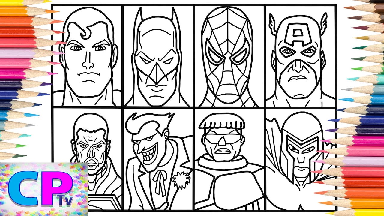 Superheroes vs Villains Coloring Pages/Superman/Batman/Spider-Man/Spektrem - Shine [NCS Release]