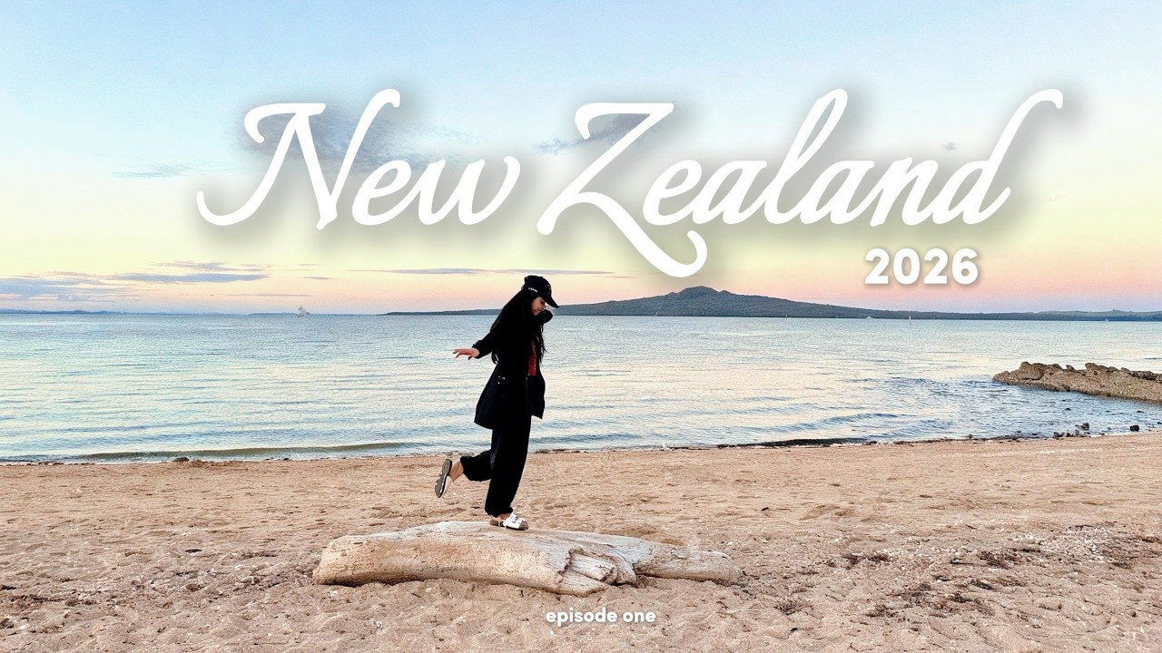 new zealand diaries 🇳🇿 | flying to auckland, cbd stroll, tanakupa beach & grocery run