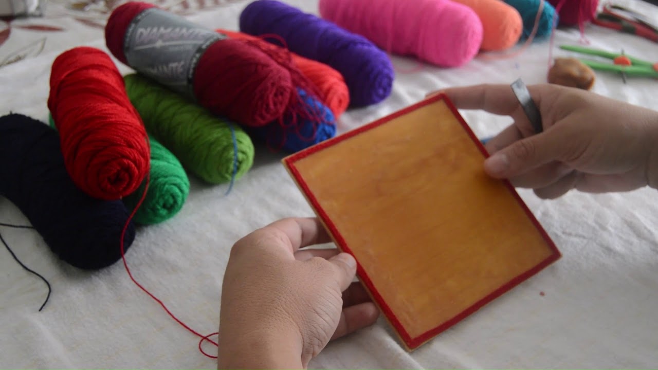 COMO HACER UN CUADRO DE HILO HUICHOL PARTE 1|| SUSCRIBETE Y GANA UN CUADRO DE 30*30 CM