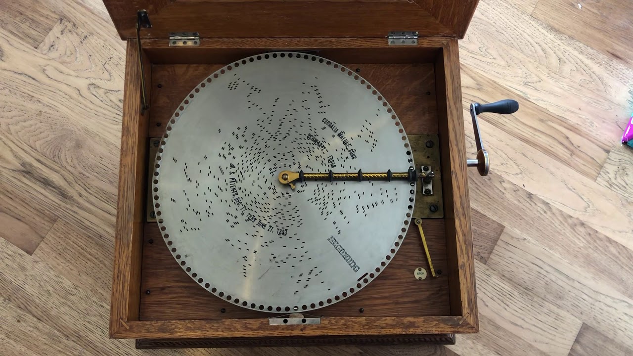 Late 1800s Regina Music Box playing Tune Sheet