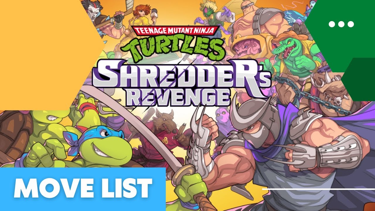 ONLY MOVES LIST - Teenage Mutant Ninja Turtles  Shredder's Revenge