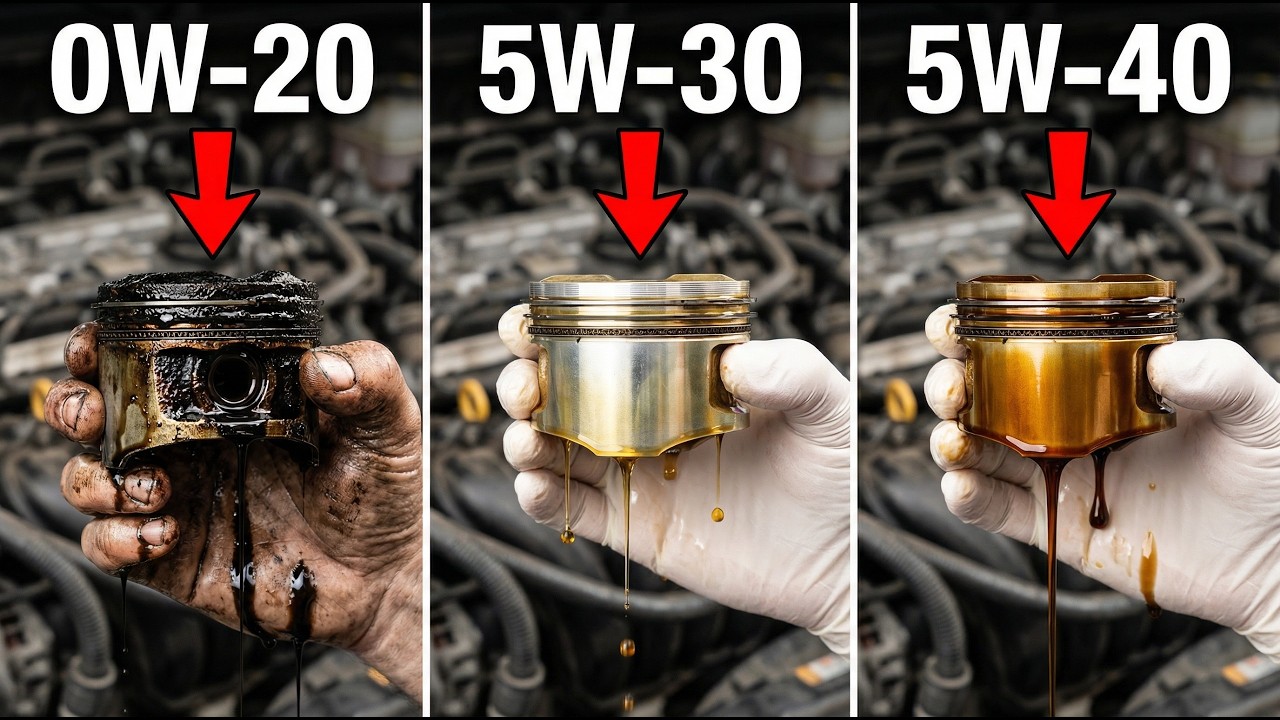 We Tested 0W-20 vs 5W-30 vs 5W-40 in the ENGINE — One Clear Winner !