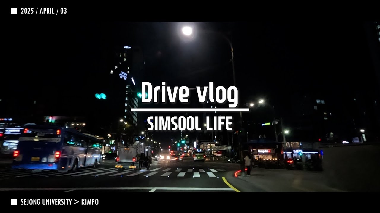 2025 0403 퇴근 Driver Vlog SIMSOOL 세종대 올림픽대로