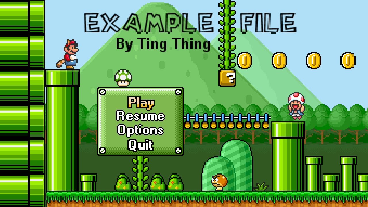 Mario Builder V11-4 - Example World playthrough