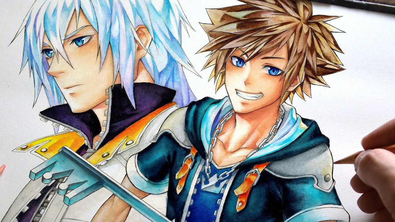 Kingdom Hearts 2 【WATERCOLOR SPEEDPAINT】