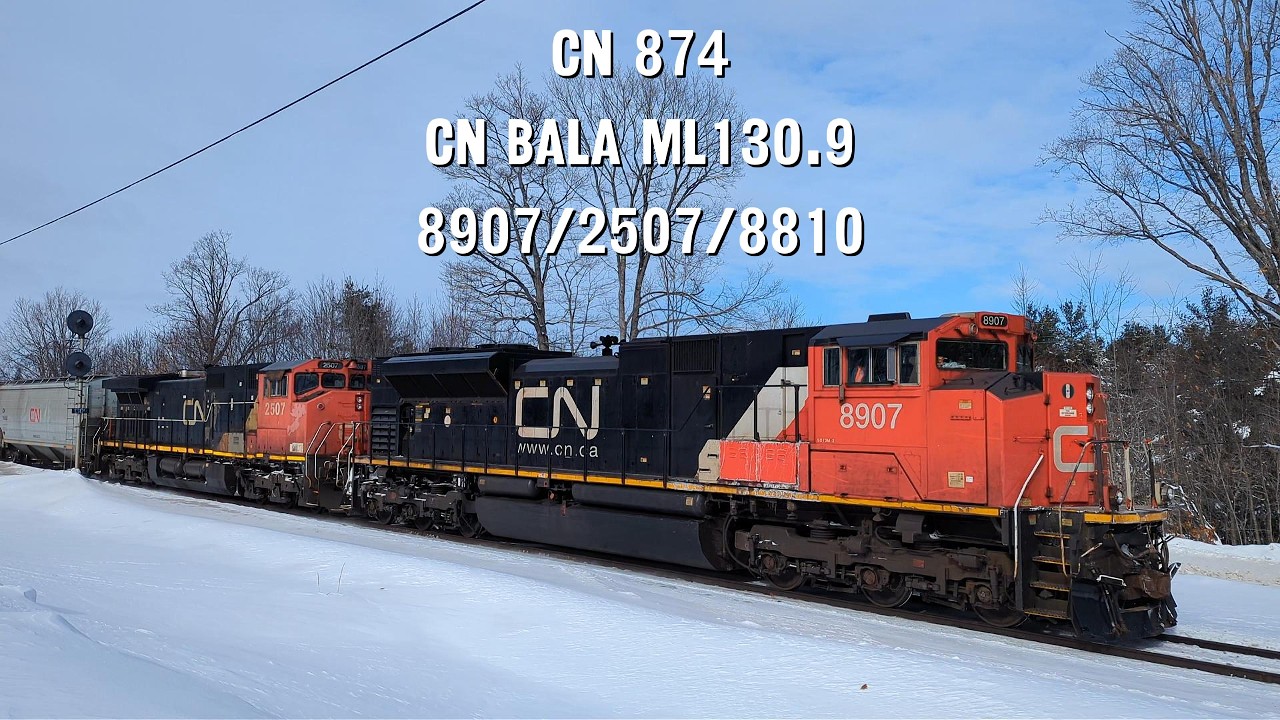 CN 874 8907/2507/8810 Feb 23, 2026 w/Crow Lake Railfan