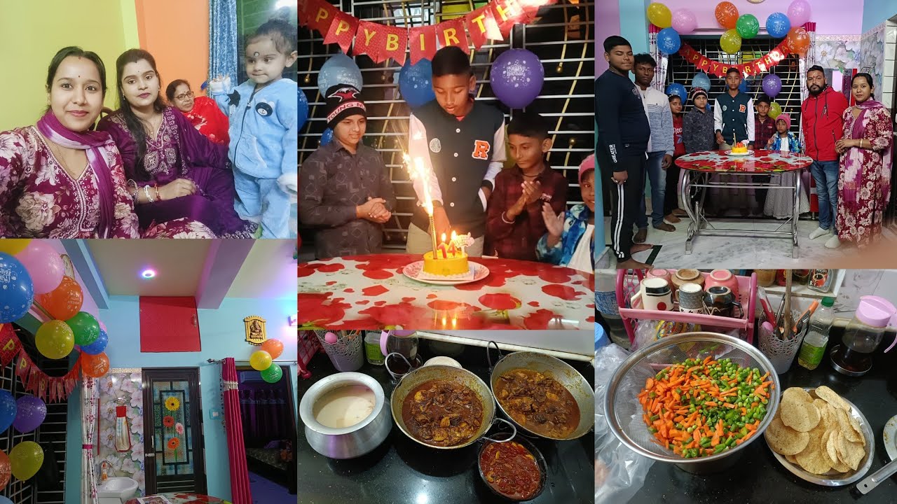 ছেলের জন্মদিনে সবাই মিলে দারুণ মজা করলাম🎂🎈🎉/একা হাতে সমস্ত রান্নাবান্না করে সবাইকে খাওয়ালাম।