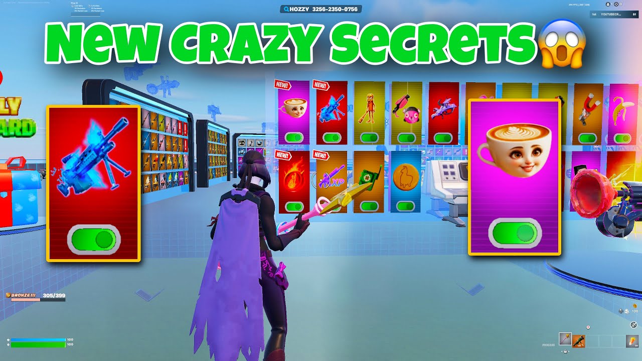 Fortnite Crazy 1v1 FFA - All Guns & Rides (NEW SECRETS)😱 Best Guide! 