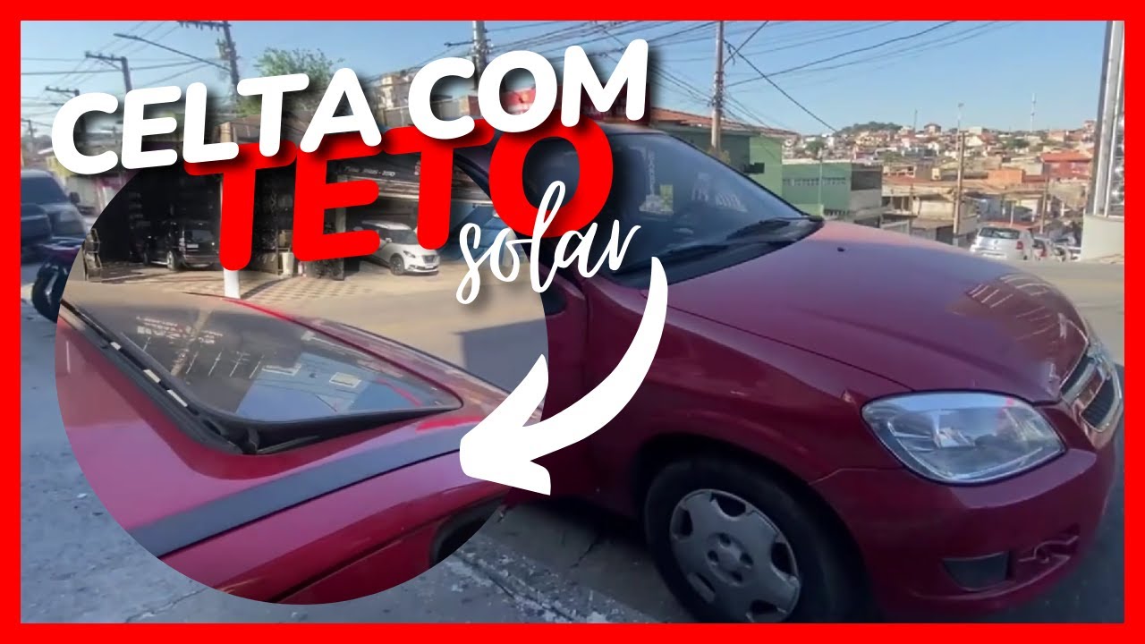 CELTA COM TETO SOLAR - ADAPTAÇÃO TETO SOLAR DO GOLF NO  CHEVROLET CELTA