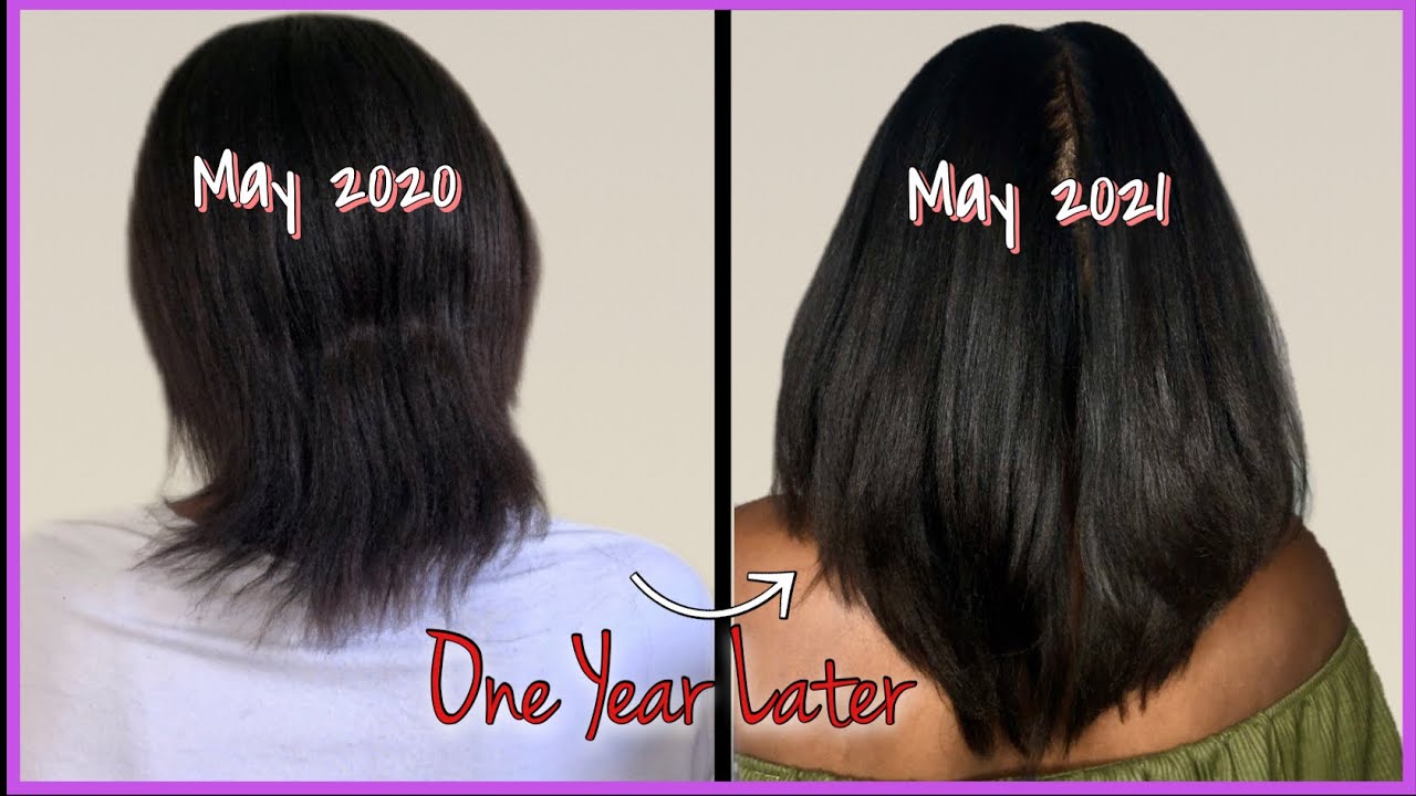 Relaxed Hair Growth Journey ONE YEAR later (With Pictures)